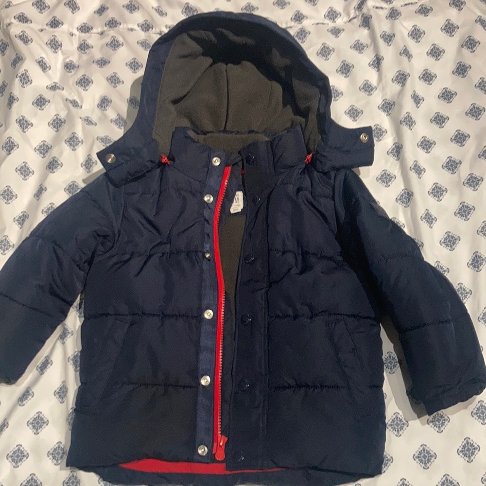 GAP Boys 3T Blue Puffer Winter Coat